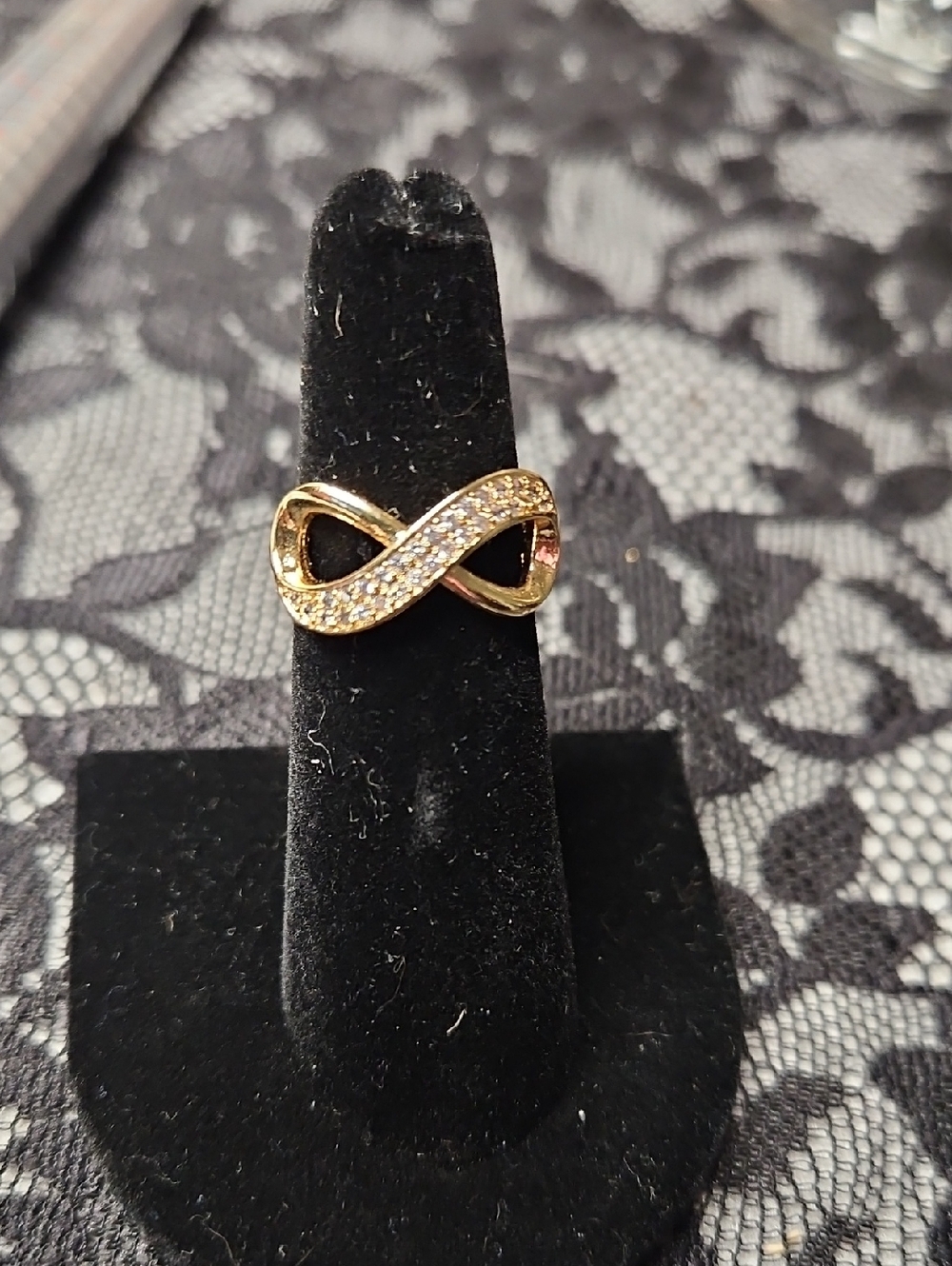 Gold Infinity CZ Ring Size 5.5